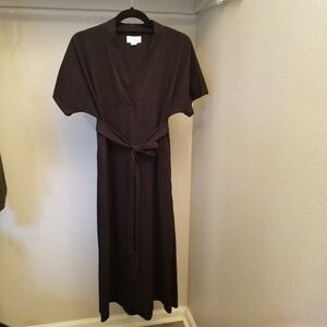 Velvet by Graham & Spencer Comfy Belted Long Short-Sleeve Dress with Pockets